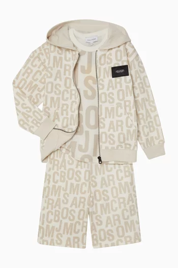 Monogram Hooded Zip-through