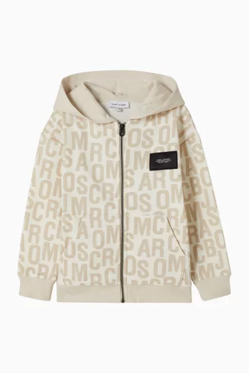 Monogram Hooded Zip-through