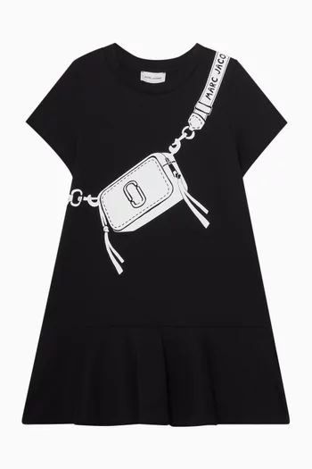 Bag Graphic-print Dress in Cotton Jersey