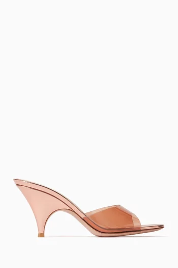 Sofia 95 Mules in Plexi & Leather