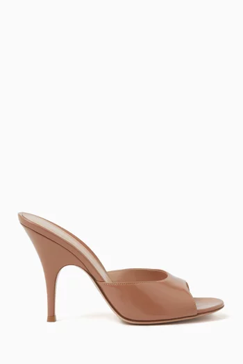 Open-toe Mules in Patent Leather