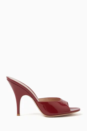 Open-toe Mules in Patent Leather
