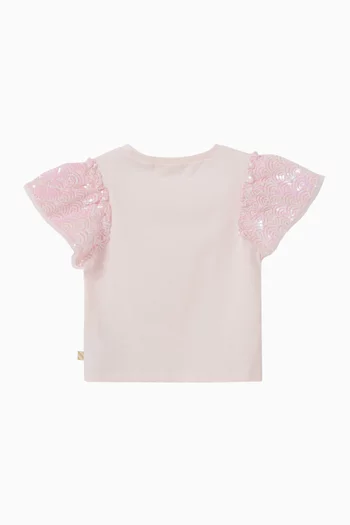 Tulle Sleeve T-Shirt