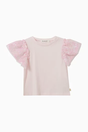 Tulle Sleeve T-Shirt