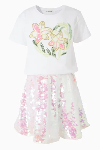 Mesh Sequin Skirt