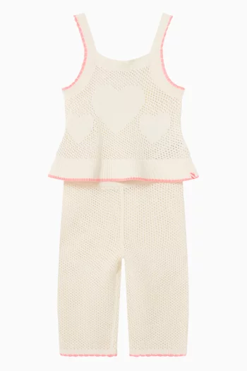 Heart Crochet Tank Top in Cotton-knit