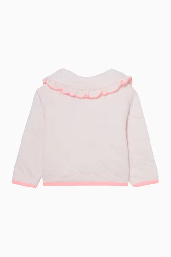 Ruffle Collar Buttoned Jacket