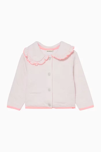 Ruffle Collar Buttoned Jacket