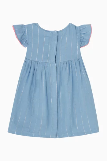 Bow Appliqué Flared Dress