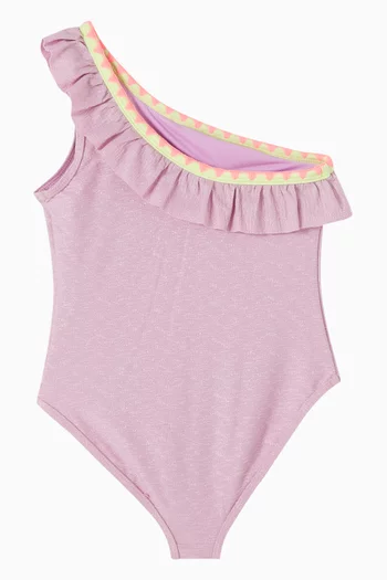 Ruffle One-shoulder Swimsuit