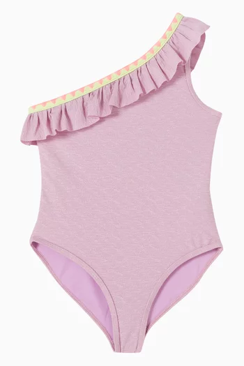 Ruffle One-shoulder Swimsuit