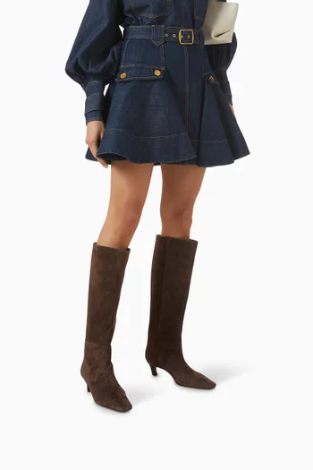 Evysa 50 Knee Boots in Suede