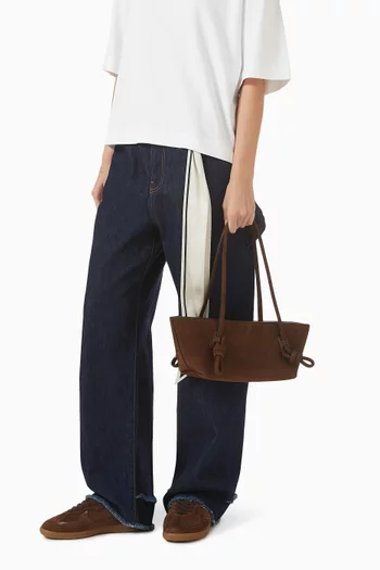 Fleca Baguette Shoulder Bag in Calf Nubuck