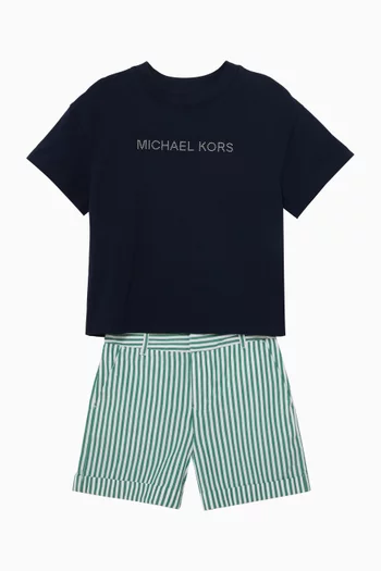 Striped Bermuda Shorts