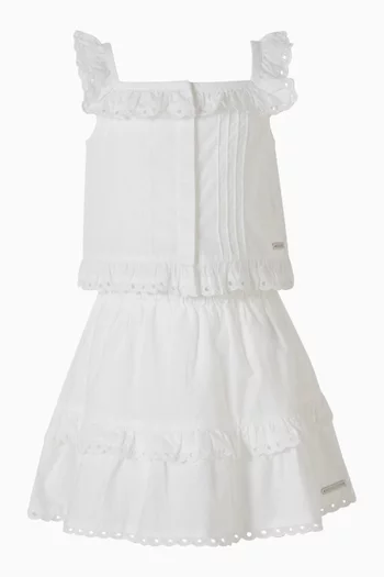 Broderie Anglaise Ruffle Top