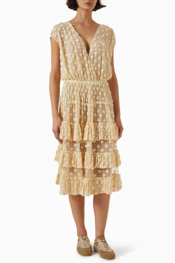 Dally Polka-dot Dress in Cotton Blend