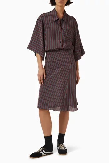Clea Striped Shirt in Viscose Blend