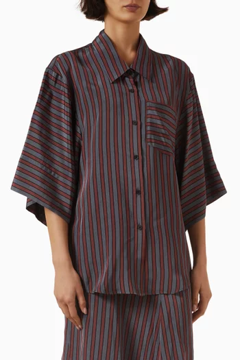 Clea Striped Shirt in Viscose Blend