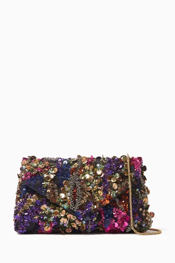 Medium Embroidered Envelope Clutch