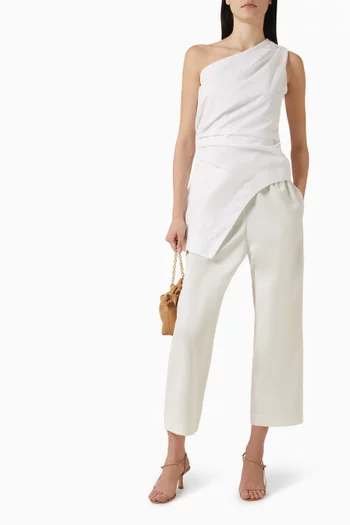 Crop Wide-leg Pants in Wool Blend