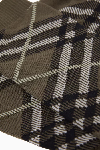 Check Socks in Cotton-blend