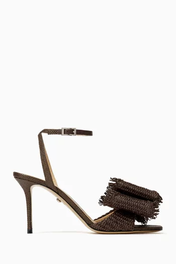 Le Cadeau 85 Fringed Sandals in Raffia