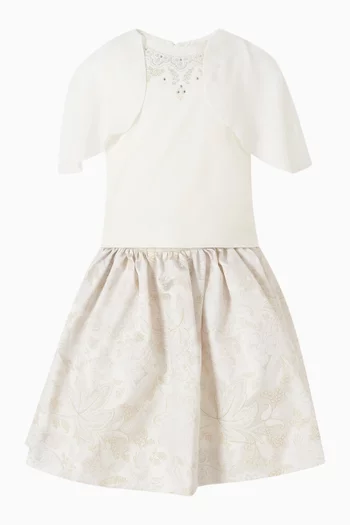 Embroidered Jacquard Skirt Set