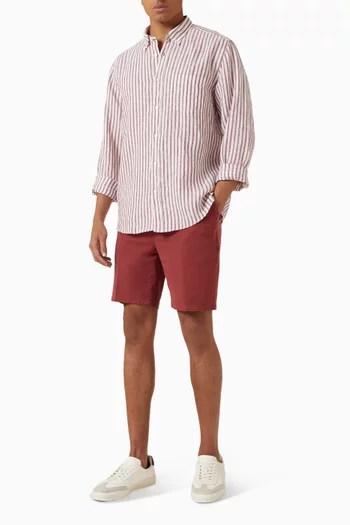 Striped Button-down Shirt in Linen