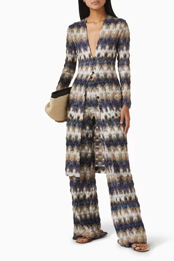 V-Neck Long Cardigan