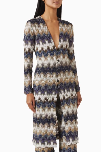 V-Neck Long Cardigan