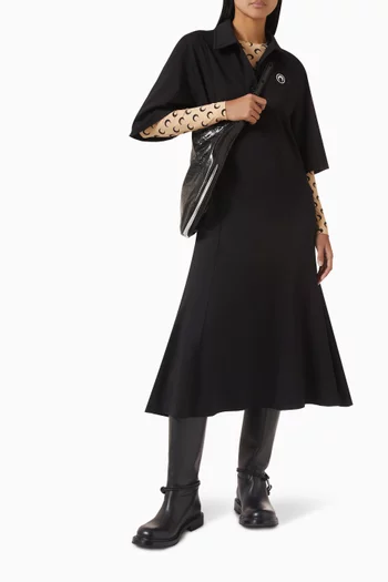 Moon Logo Polo Dress in Jersey
