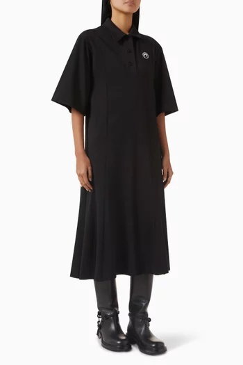 Moon Logo Polo Dress in Jersey