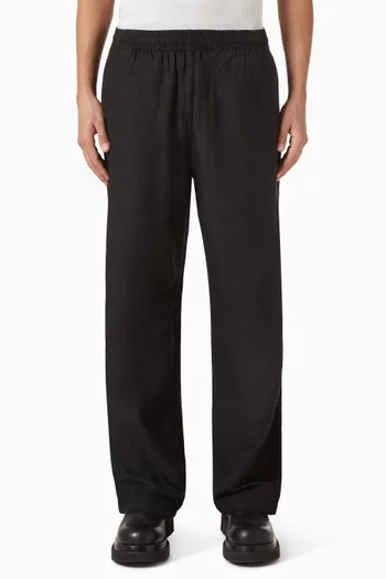 Wide-leg Pants in Linen-blend