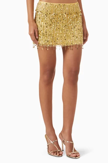 Yasmin Bead-embellished Mini Skirt