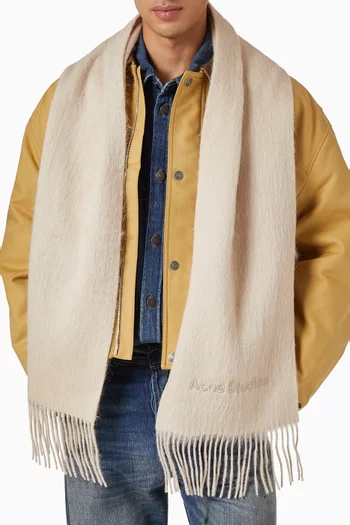 Logo Scarf in Alpaca Wool