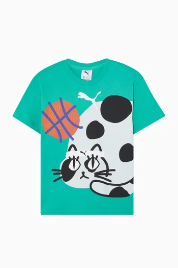 Sporty Cats Relaxed Graphic T-shirt