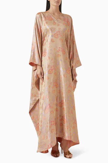 V-neck Dress in Jacquard