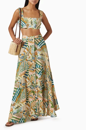 Bethany Skirt in Linen Blend
