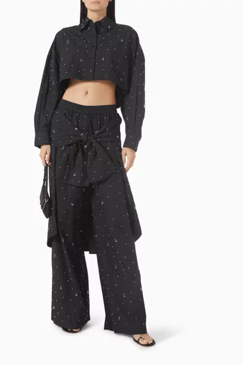 Crystal-embellished Pants