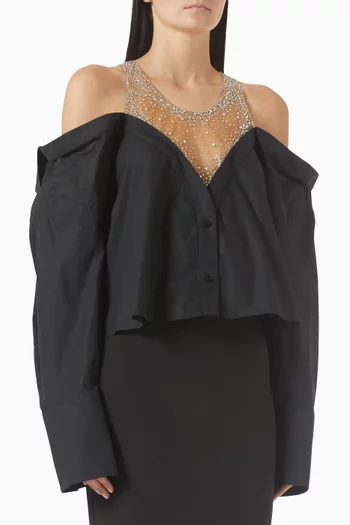 Crystal-embellished Shirt in Cotton