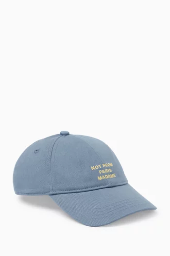 Slogan Cap in Cotton
