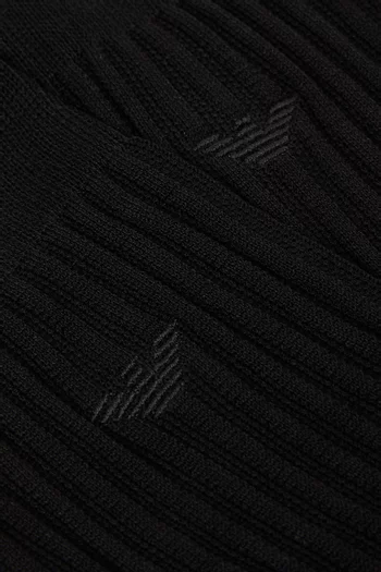 Ankle Logo Socks in Ribbed-knit