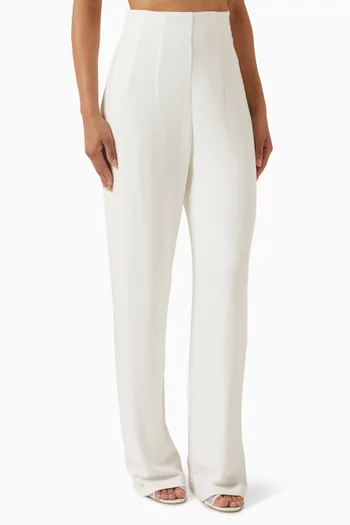 High-waist Knit Pants in Jersey