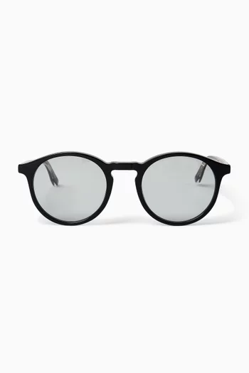 Archie Grand Round Sunglasses in Eco Acetate