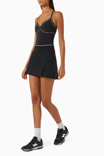 SkinLuxe Contrast-piping Mini Skort