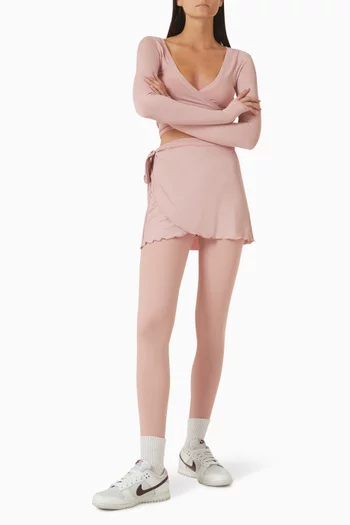 Stretch Knit Wrap Skirt