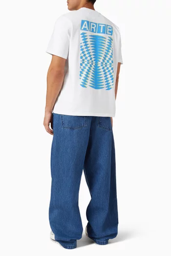Abstract Back Print T-shirt in Cotton