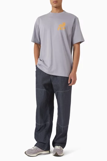 Double Knee Pants in Japanese Chambray
