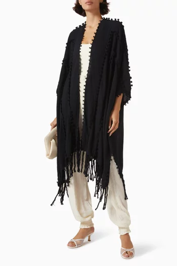 Yalchen Knots Cape in Cotton Jute