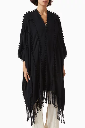 Yalchen Knots Cape in Cotton Jute